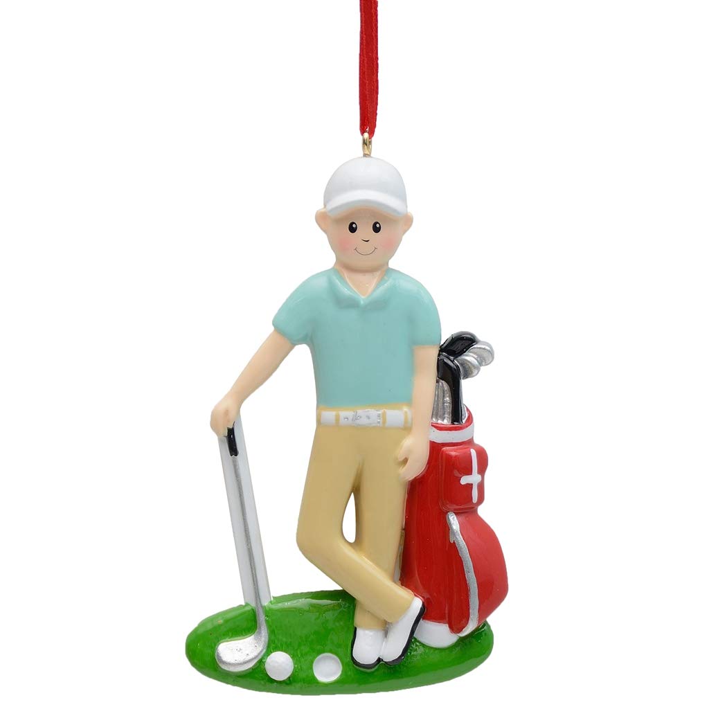 Personalized Man Golfer Ornament - Golf Christmas Ornament - Customized Keepsake Gift On Father's Day, Birthday with Name and Year