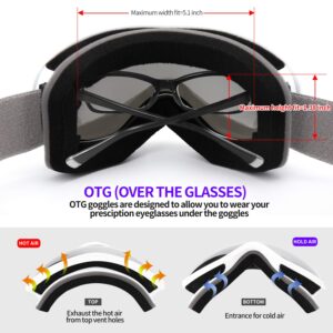 Supertrip Snow Ski Goggles Anti-Fog 100% UV Protection Snowboard Skiing Goggles