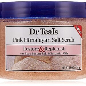 Dr. Teal's Salt Scrub Pink Himalayan Restore 16 Ounce Jar (Pack of 2)