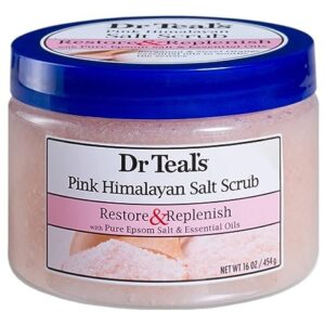 Dr. Teal's Salt Scrub Pink Himalayan Restore 16 Ounce Jar (Pack of 2)