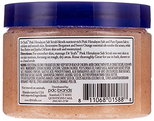 Dr. Teal's Salt Scrub Pink Himalayan Restore 16 Ounce Jar (Pack of 2)