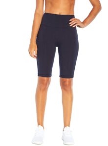 marika women's becca high rise tummy control bermuda short, midnight blue, medium