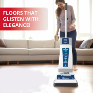 Koblenz Shampooer and Polisher, Floor Shampooer and Polisher, Hard Floor Cleaner, Carpet Cleaning Machine with Scrubbing Brushes, Polishing Pads, and Carpet Shampoo, 3 Speeds, Blue/Gray (P-820 BA)