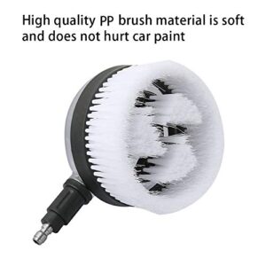 Sooprinse Deluxe Car Wash Rotary Brush Kit, 1/4 Inch Quick Connect High Pressure Washer Dip Wash Brush for Surface Cleaning Car/Glass/Wood Floor/Window Automatic Rotating Bursh Microfiber and Towel