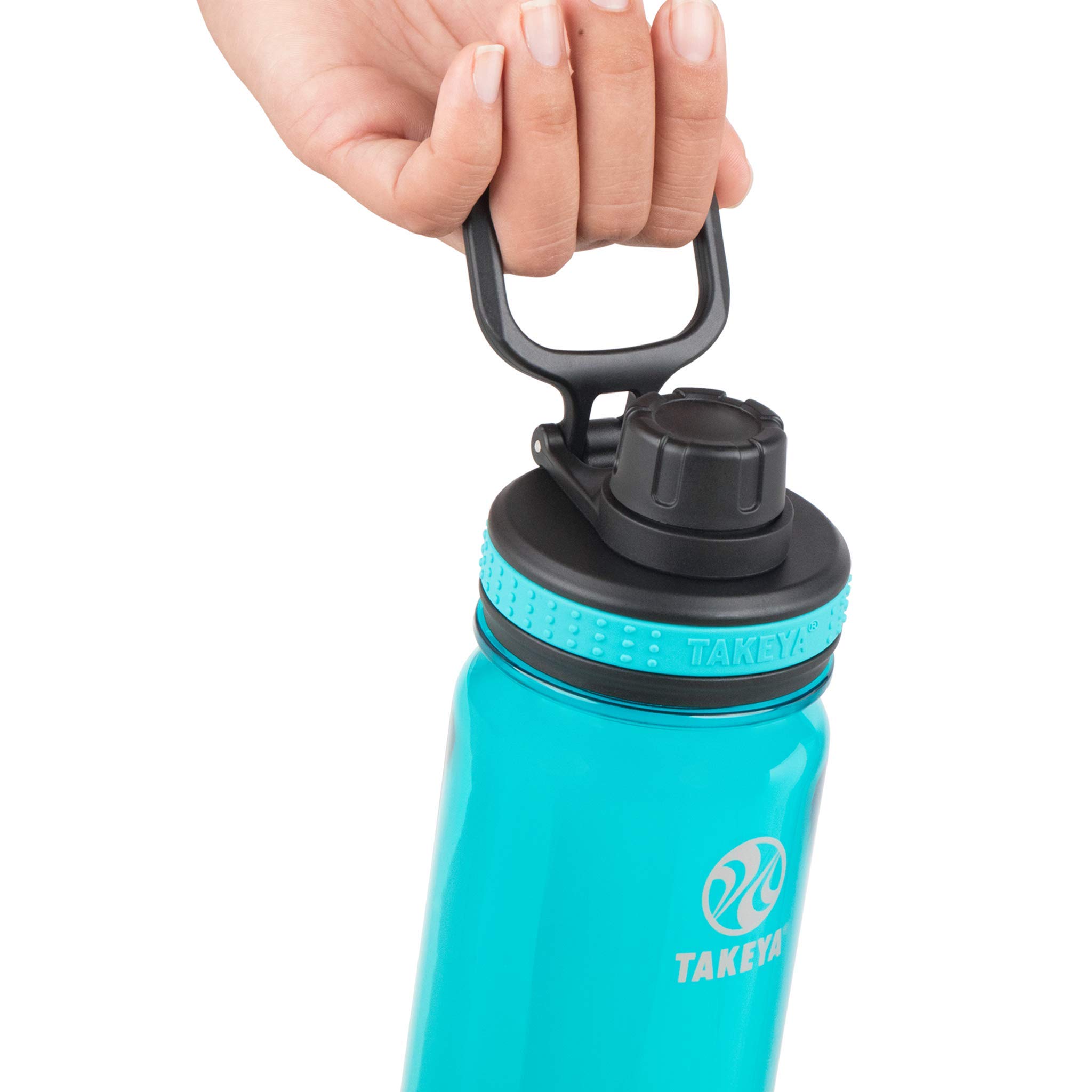 Takeya 24 oz Tritan Plastic Sport Water Bottle with Spout Lid, Premium Quality, BPA Free Food Grade Materials, Ocean