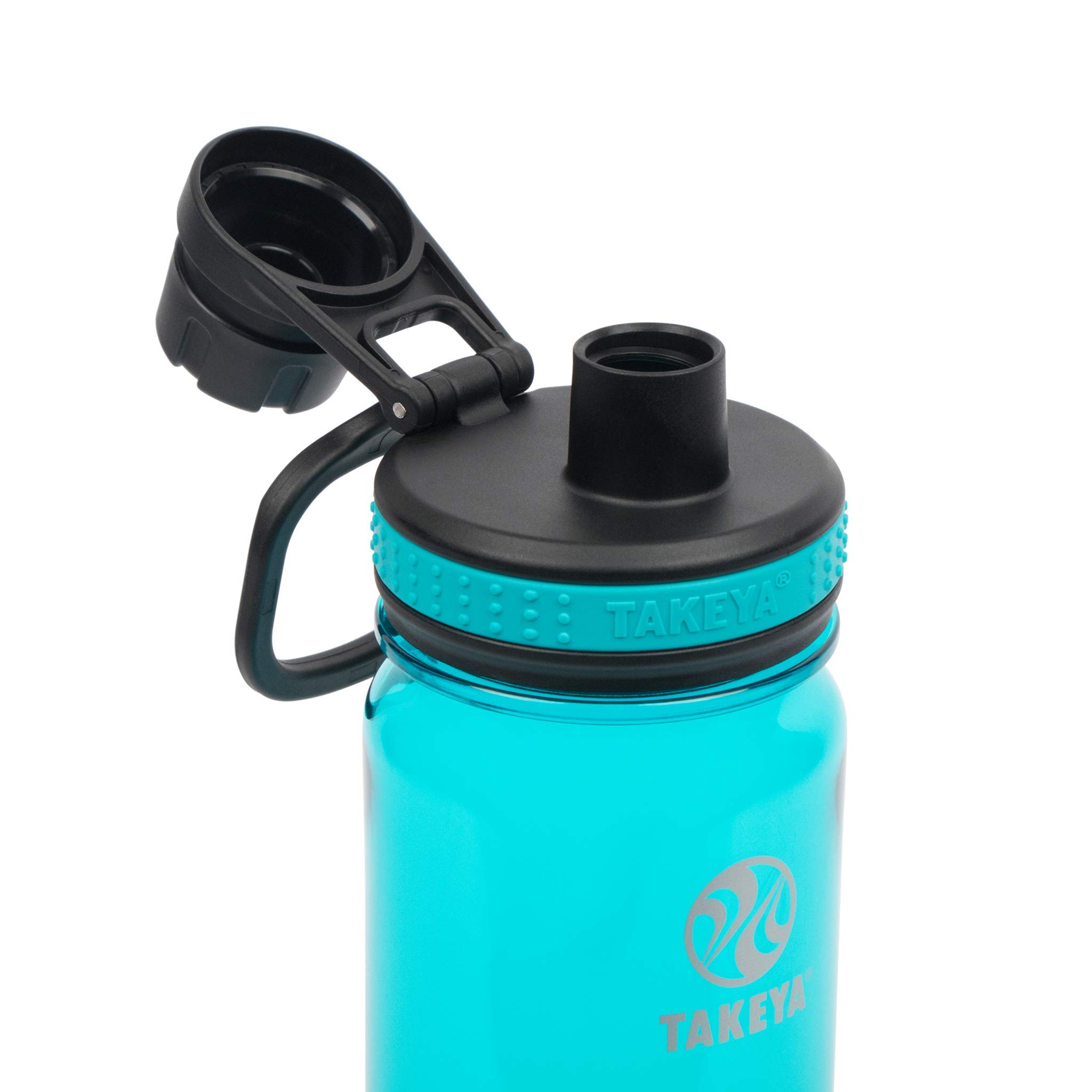 Takeya 24 oz Tritan Plastic Sport Water Bottle with Spout Lid, Premium Quality, BPA Free Food Grade Materials, Ocean