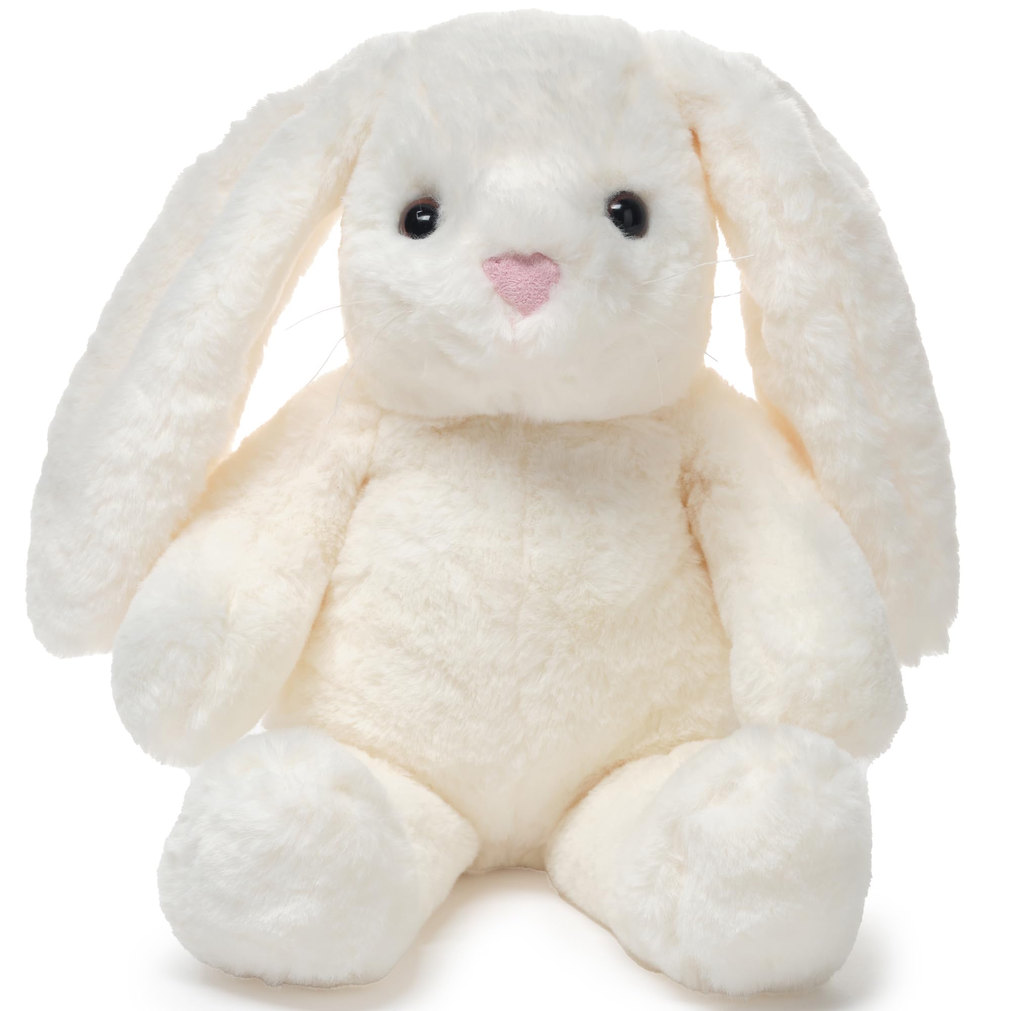 Bearington Nibbs The Stuffed Rabbit Plush, 15 Inch White Bunny Stuffed Animal, White Easter Bunny