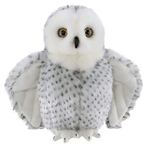 bearington blizzard plush snowy owl stuffed animal, 10 inches