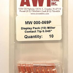 000-069 Miller Style M-Series Contact Tip .045 - Arc Weld by Masterweld Pack of (10)