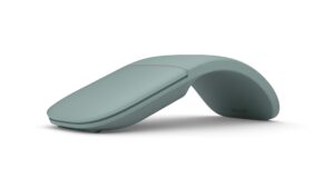 microsoft arc mouse – sage. sleek,ergonomic design, ultra slim and lightweight, bluetooth mouse for pc/laptop,desktop works with windows/mac computers