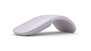microsoft arc mouse – lilac .sleek,ergonomic design, ultra slim and lightweight, bluetooth mouse for pc/laptop,desktop works with windows/mac computers
