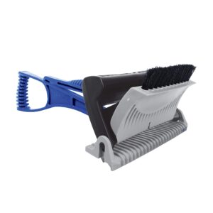 snow joe sjeg-dz dozer pro 7-inch windshield scraping tool w/ice breaking teeth, bristle brush attachment