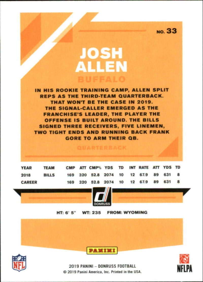 2019 Donruss #33 Josh Allen NM-MT Bills