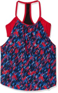 tyr polar shea 2n1 tank, navy red, s