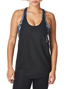 tyr botanc madison 2n1 tank, black multi, l