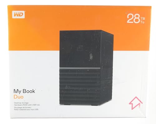 Western Digital 28 TB My Book Duo Desktop RAID USB 3.1 External Hard Drive and Auto Backup Software, Black