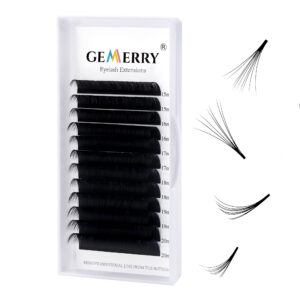 volume lash extensions 0.05 easy fan volume lashes d curl 15-20mm eyelash extensions easy fan lash self fanning 2d-10d auto rapid blooming by gemerry (0.05-d curl-mix 15-20mm)