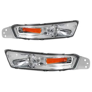 carpartsinnovate for ford 05-09 mustang turn signal front bumper lights lamps chrome clear pair