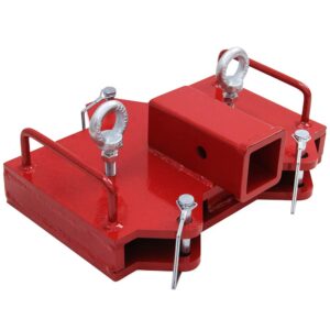 tiewards Forklift Ball Hitch Attachments 2" Trailer Hitch Receiver Fit for Dual Pallet Forks