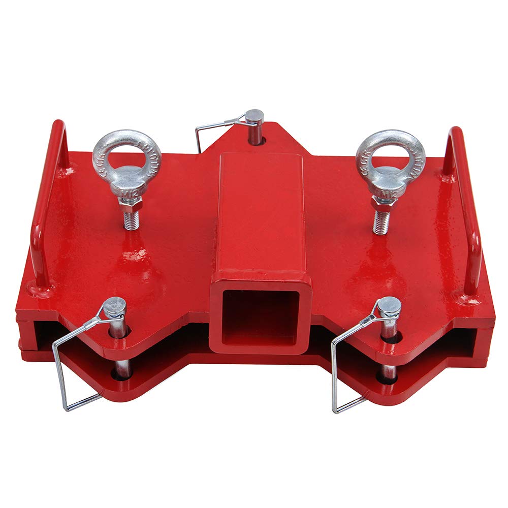 tiewards Forklift Ball Hitch Attachments 2" Trailer Hitch Receiver Fit for Dual Pallet Forks