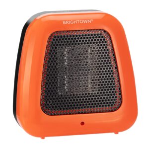 Mini Space Heater, 400W Low Wattage Personal Desk Heater with Tip Over Protection for Office Table Desk Indoors, Compact and Portable, Orange