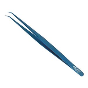 6PCS Eyelash Extension Tweezers Sets Made of Japanese Stainless Steel (Glitter Blue Rexion Pouch)