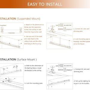 FAITHSAIL 8FT LED Shop Lights, 110W Linkable LED Strip Light, 13800LM, 1-10V Dimmable, 5000K, Commercial Grade Big Size 8 Foot Linear Ceiling Lighting Fixtures for Warehouse, Garage, Workshop, 2 Pack