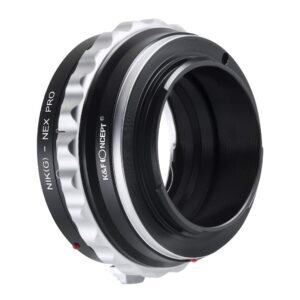 K&F Concept Lens Mount Adapter with Light-reducing Paint for Nikon G Mount F/AI/G Lens to Sony E-Mount/NEX Camera Body