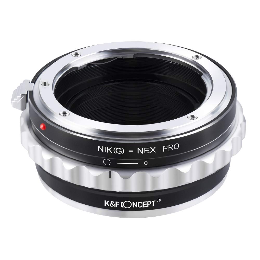 K&F Concept Lens Mount Adapter with Light-reducing Paint for Nikon G Mount F/AI/G Lens to Sony E-Mount/NEX Camera Body