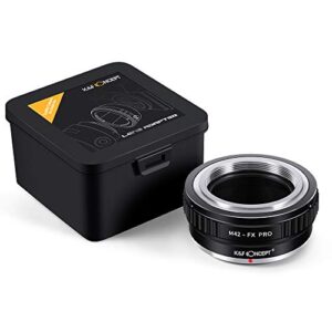 k&f concept lens mount adapter with light-reducing paint for m42 lens to fuji fujifilm fx xpro1 x-pro1 camera body