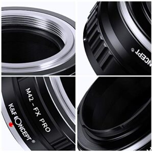 K&F Concept Lens Mount Adapter with Light-reducing Paint for M42 Lens to Fuji Fujifilm FX XPro1 X-Pro1 Camera Body