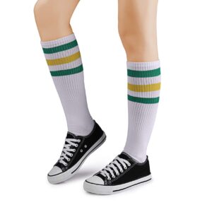 Leotruny 3 Pairs Over the Calf Tube Socks (C01-3pairs Multicoloured)