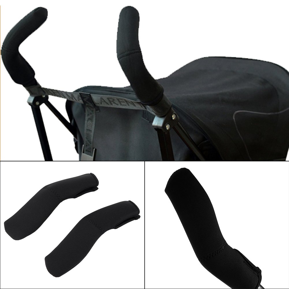 2PCS Stroller Help Gloves Handle Cover Baby Kid Pushchair Pram Stroller Black