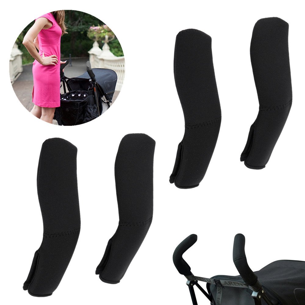 2PCS Stroller Help Gloves Handle Cover Baby Kid Pushchair Pram Stroller Black