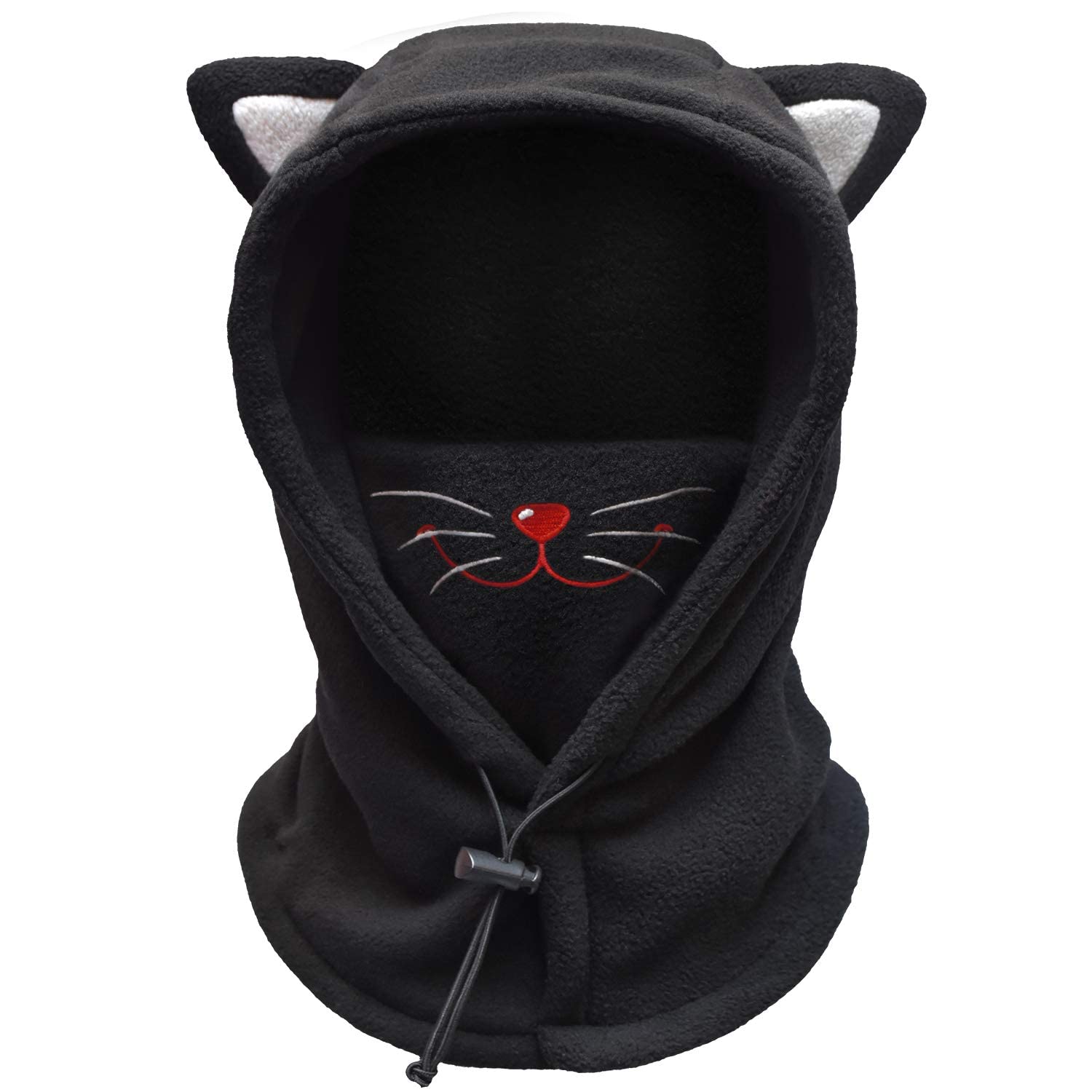 FCY Kids Balaclava Ski Mask, Boys/Girls Washable Fleeces Winter Hat with Face Cover for Windproof,Cat