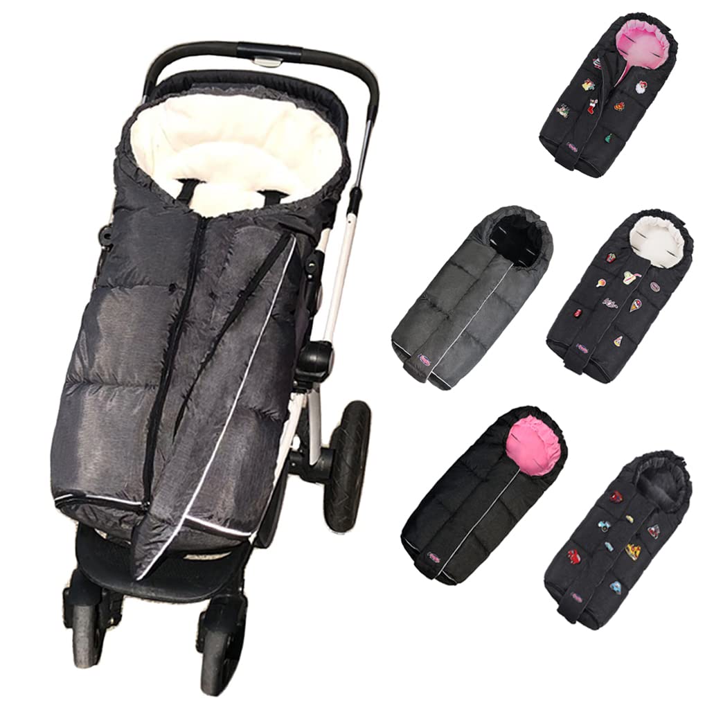 Width Adjustable Universal Stroller Footmuff Designed for Baby Grows,Waterproof High Performace Stroller Bunting Bag,Beige