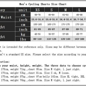 Weimostar Men's Cycling Shorts Padded Bicycle Riding Pants Bike Biking Clothes MTB Cycle Wear Tights Gear Red Size M