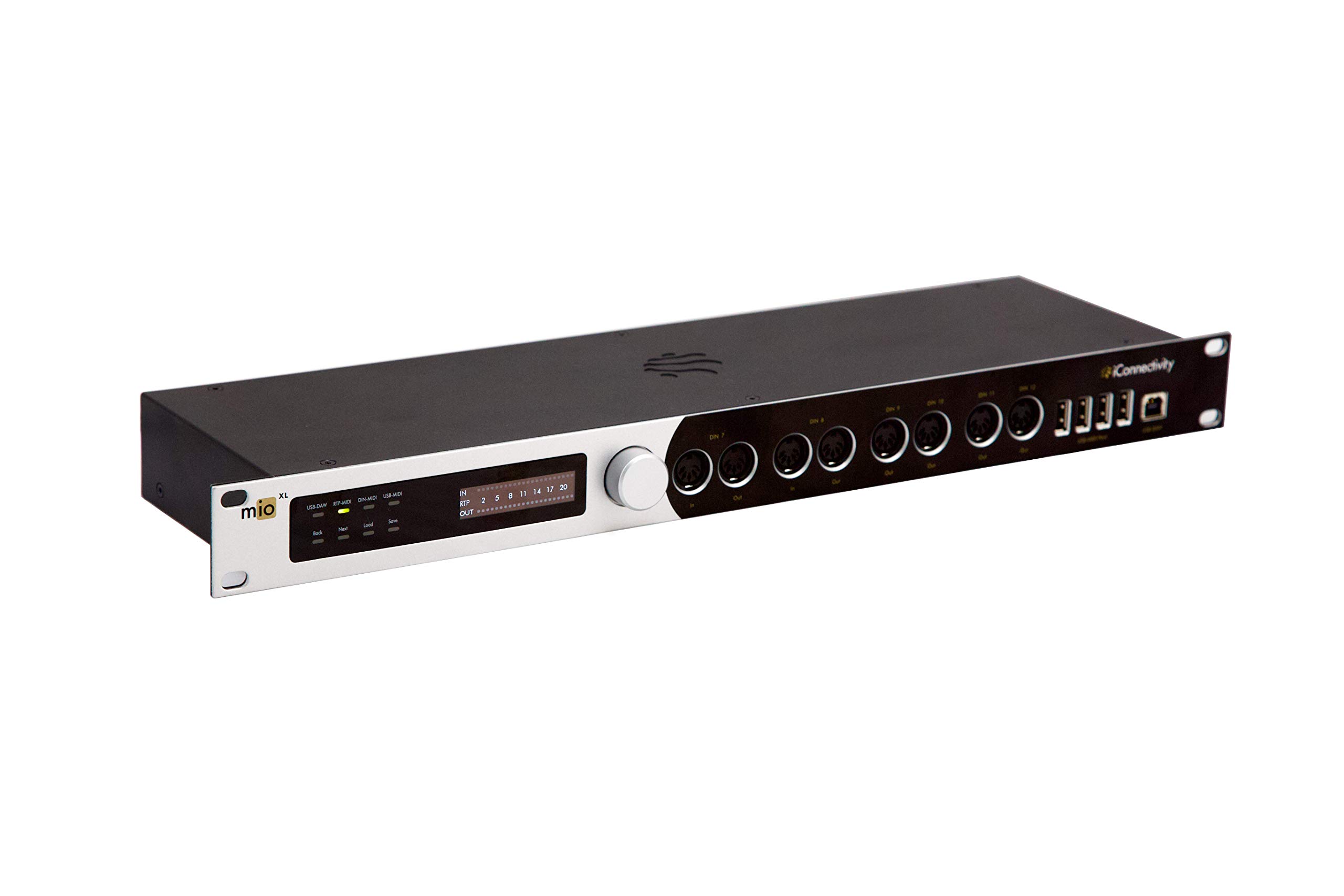 iConnectivity Interface with 8 in x 12 Out 5-pin DIN-MIDI Ports (mioXL)