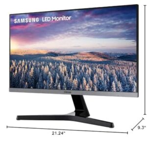 SAMSUNG 24" FHD Monitor with Bezel-LESS Design - LS24R350FHNXZA, Dark Blue Gray