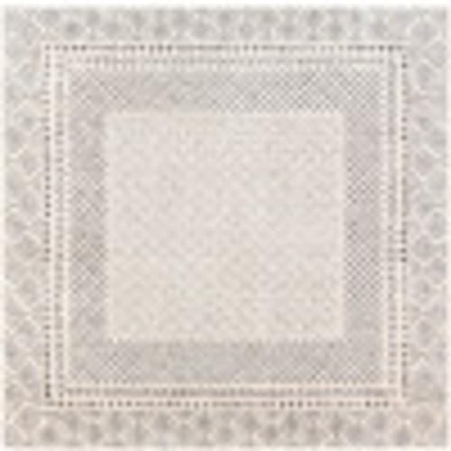 Livabliss Melodie Boho Farmhouse Area Rug,6'7" Square,Beige