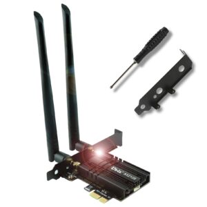 Ubit AX210 WiFi 6E PCIe Wireless WiFi Card Up to 5400Mbps(6GHz/5GHz/2.4GHz),BT5.2,OFDMA,MU-MIMO,Support Win 10 64bit Only