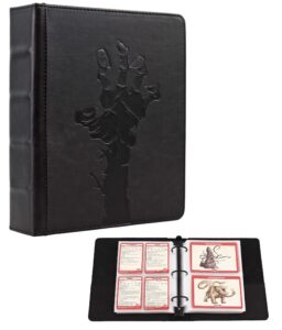forged dice co. curiosities cache monster card & spellcard organizer binder with pages - black
