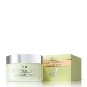 DHC Olive Virgin Oil Essential Cream, Moisturizer, Hydrating, Promotes Skin Elasticity, Radiant, Fragrance and Colorant Free, Ideal for All Skin Types, 1.7 oz. Net wt.