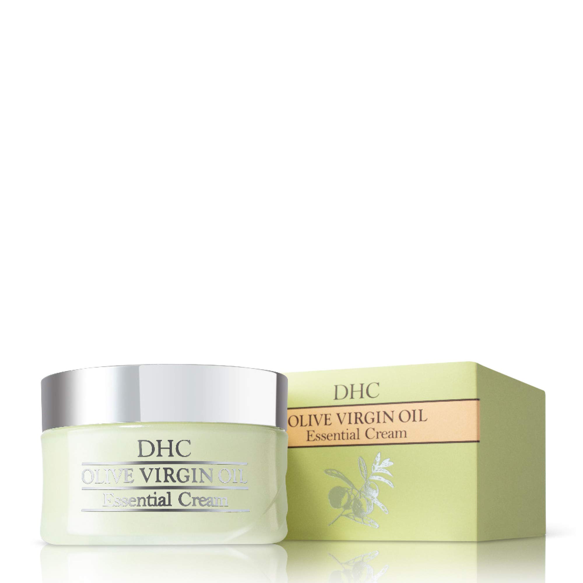 DHC Olive Virgin Oil Essential Cream, Moisturizer, Hydrating, Promotes Skin Elasticity, Radiant, Fragrance and Colorant Free, Ideal for All Skin Types, 1.7 oz. Net wt.