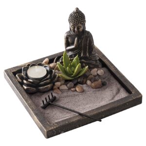 zen garden (bronze with white sand)