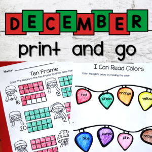 december print and go kindergarten