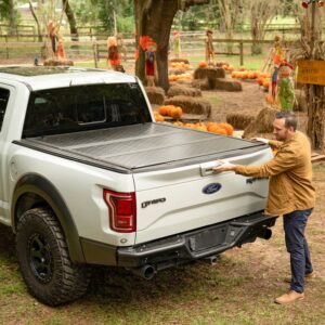 RealTruck Gator EFX Hard Tri-Fold Truck Bed Tonneau Cover | GC24019 | Fits 2015-2020 Ford F-150 (incl. Raptor) 5' 7" Bed (67.1")