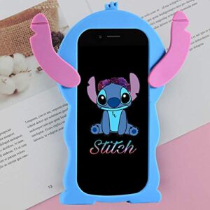 FINDWORLD Cases for iPhone XR Case, Lilo Stitch Cute 3D Cartoon Unique Soft Silicone Animal Rubber Character Shockproof Anti-Bump Protector Boys Kids Girls Gifts Cover Housing Skin for iPhone XR 6.1”