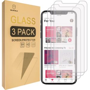mr.shield [3-pack] designed for iphone 11 [6.1 inch] and iphone xr [6.1 inch] [tempered glass] screen protector [japan glass with 9h hardness] with lifetime replacement