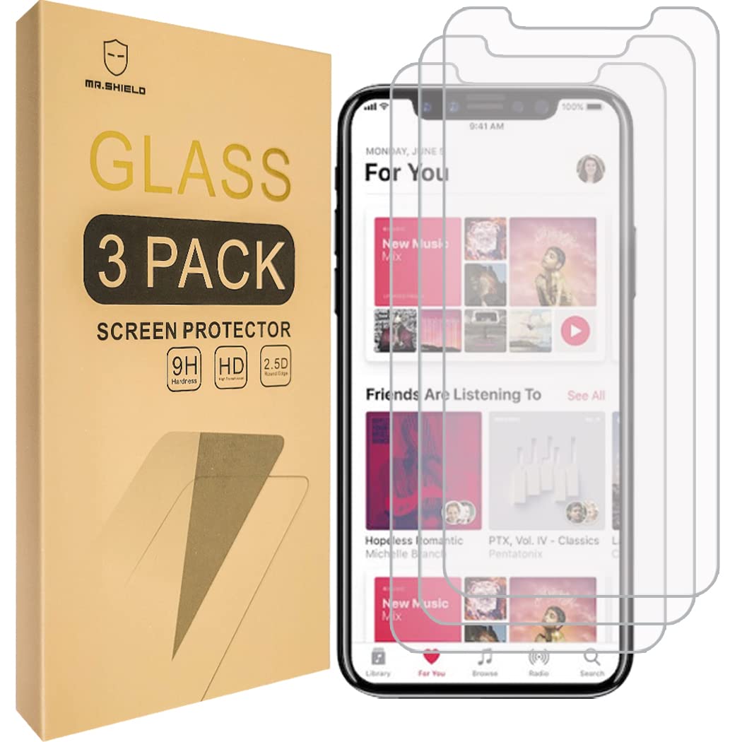 Mr.Shield [3-PACK] Designed For iPhone 11 [6.1 Inch] and iPhone XR [6.1 Inch] [Tempered Glass] Screen Protector [Japan Glass With 9H Hardness] with Lifetime Replacement